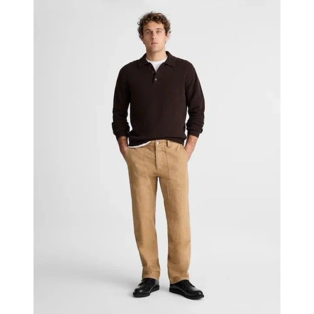 Madewell Workwear Pant Mens 40x30 (tag 38) Tan Relaxed Straight Button Fly NWT
